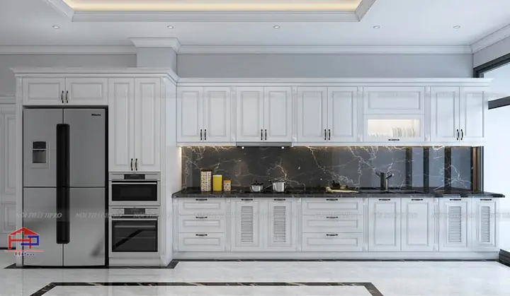 1. Tủ bếp MDF lõi xanh TBMD05 nhà anh Quang có gì nổi bật? 1. Tủ bếp MDF lõi xanh TBMD05 nhà anh Quang có gì nổi bật?