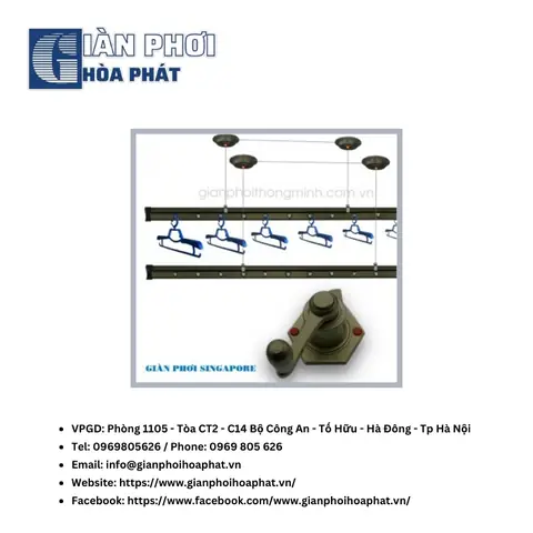 1. Cấu tạo của giàn phơi Singapore