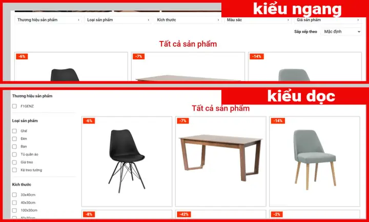2. Chân trang thiết lập được 2 style hiển thị