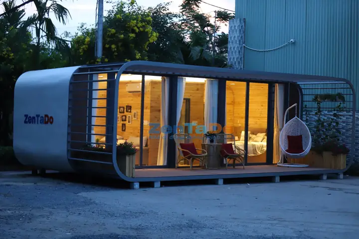 Chỉ với diện tích 30m2 cho phiên bản 2019, nhà gỗ di động thương hiệu Zentado đang thu hút nhiều nhà đầu tư, khách hàng bởi tính tiện nghị, phù hợp cho cả gia đình 4-5 người ở.