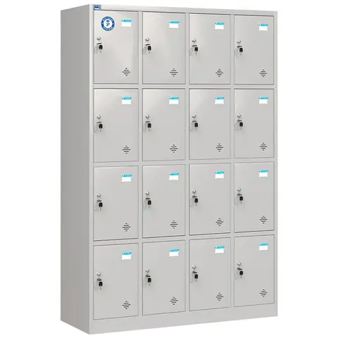 Tủ Sắt Hòa Phát Tu984-4kp – Tủ Locker 16 Khoang Cánh Mở, Có Khóa Riêng Từng Khoang