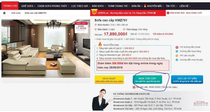 Mua Sofa Trả Góp Tại Zsofa Là Gì ?