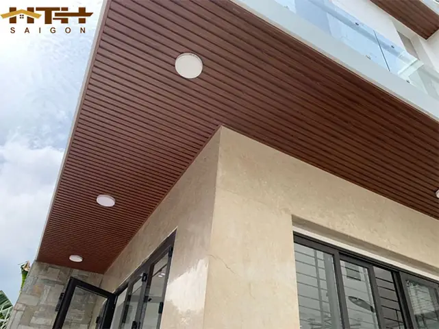 1. Mẫu Ốp Trần Nhựa Lam Sóng