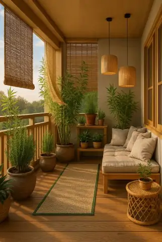 ✔ Vì sao nên chọn nội thất gỗ cho ban công?