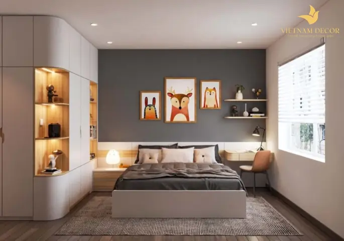 Mẫu thiết kế nội thất phòng ngủ trẻ em hiện đại