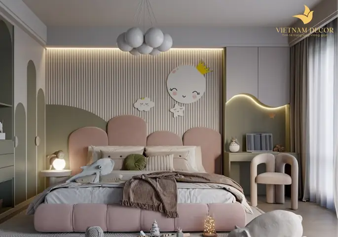 Mẫu thiết kế nội thất phòng ngủ trẻ em hiện đại