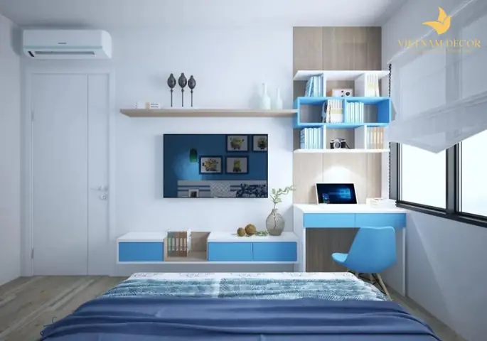 Mẫu thiết kế nội thất phòng ngủ cho bé trai đơn giản