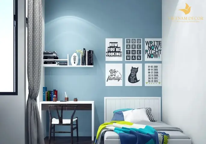 Mẫu thiết kế nội thất phòng ngủ cho bé trai đơn giản
