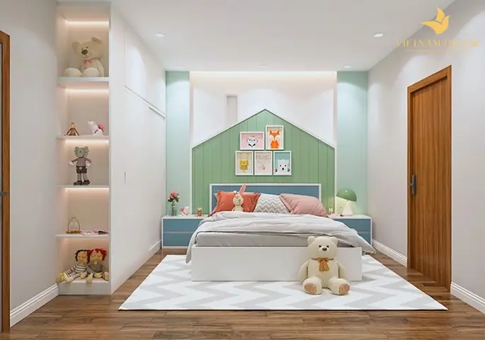 Mẫu thiết kế nội thất phòng ngủ trẻ em đơn giản