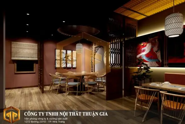 thiết kế nội thất nhà hàng