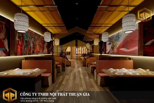 Dự án thiết kế nội thất nhà hàng