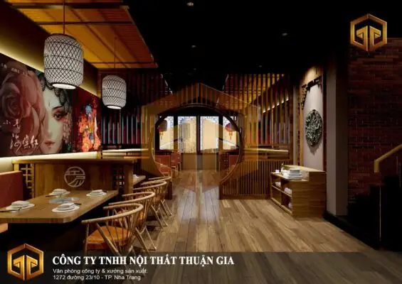 thiết kế nội thất nhà hàng