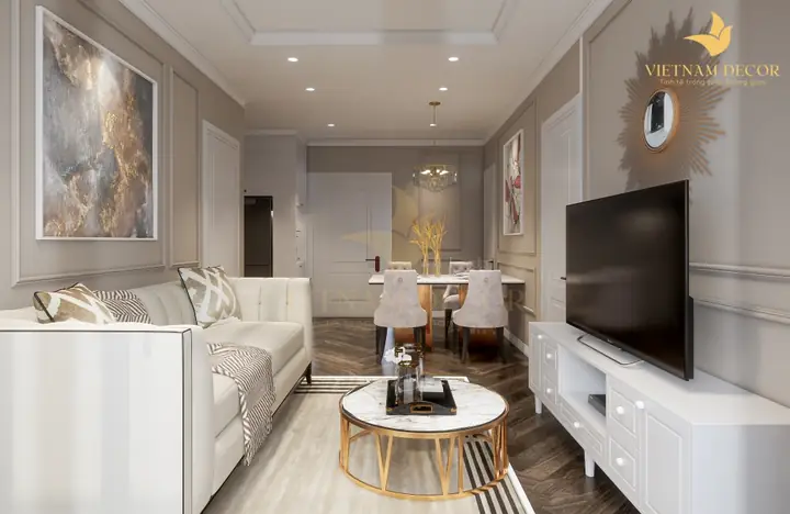 Mẫu 9: Thi Công Nội Thất Căn Hộ Chung Cư Ventosa Luxury – 2 Phòng Ngủ