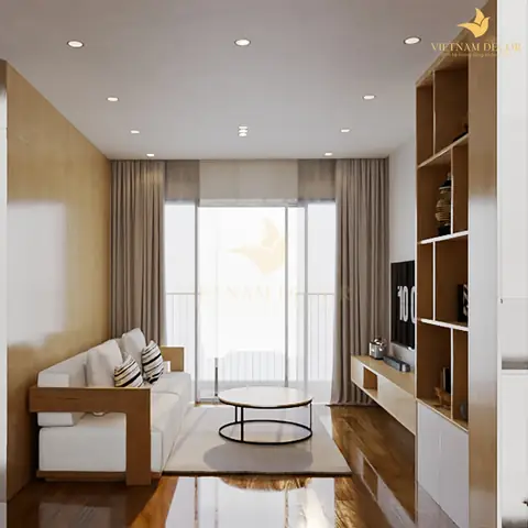Mẫu 7: Thi Công Nội Thất Căn Hộ Chung Cư Mizuki Park – 2 Phòng Ngủ