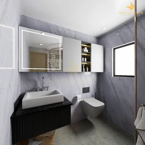 Mẫu 7: Thi Công Nội Thất Căn Hộ Chung Cư Mizuki Park – 2 Phòng Ngủ