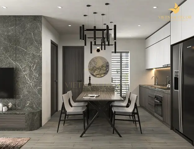 Mẫu 4: Thi Công Nội Thất Căn Hộ Chung Cư Vinhomes Grand Park – 1 Phòng Ngủ