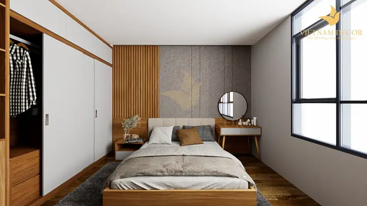 Mẫu 7: Thi Công Nội Thất Căn Hộ Chung Cư Mizuki Park – 2 Phòng Ngủ