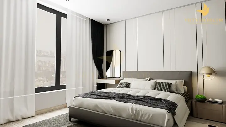 Mẫu 8: Thi Công Nội Thất Căn Hộ Chung Cư Thảo Điền Green – 2 Phòng Ngủ