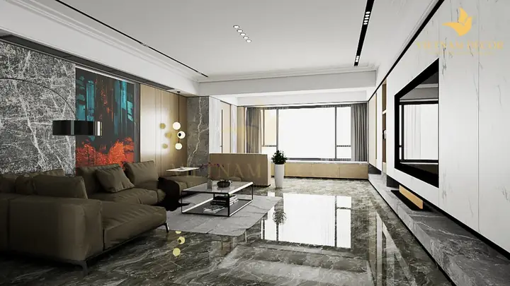 Mẫu 8: Thi Công Nội Thất Căn Hộ Chung Cư Thảo Điền Green – 2 Phòng Ngủ