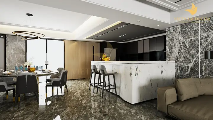 Mẫu 8: Thi Công Nội Thất Căn Hộ Chung Cư Thảo Điền Green – 2 Phòng Ngủ