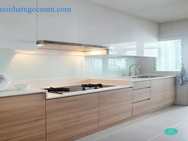 Tủ bếp gỗ nhựa Acrylic: