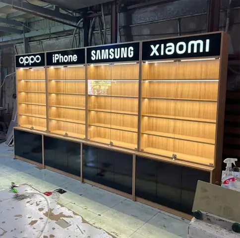 Xưởng nội thất chuyên sản xuất tủ điện thoại tại Hà Nội