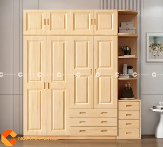 Tủ quần áo gỗ tự nhiên - bền đẹp theo thời gian