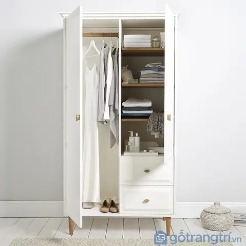 Bí quyết thiết kế tủ quần áo cho phòng ngủ nhỏ xinh