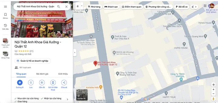 Cửa Hàng Nội Thất Anh Khoa Quận 12