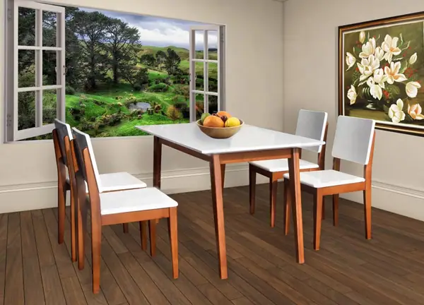 Bộ bàn ghế ăn hiện đại HGB63B, HGG63 Bộ bàn ghế ăn hiện đại HGB63B, HGG63