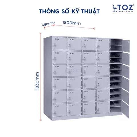Chi tiếtTủ tư trang 30 ngăn TLTT30