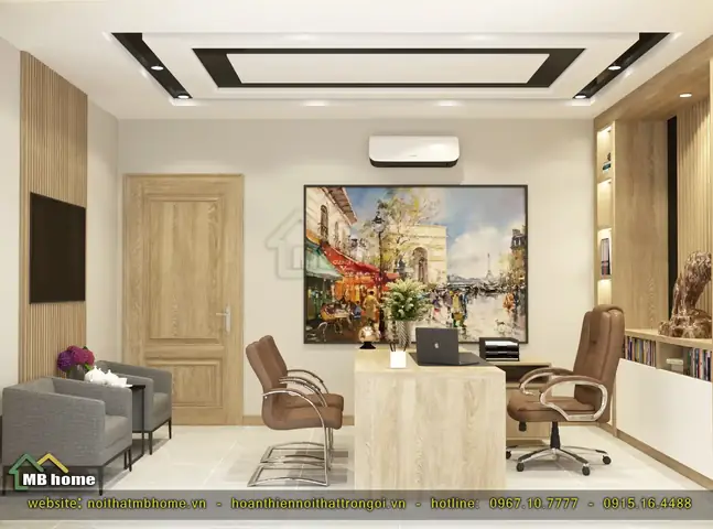 Thiết kế nội thất showroom bán hàng kết hợp văn phòng tại Vinhomes Ocean Park 2