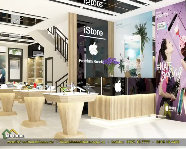 Thiết kế nội thất showroom bán hàng kết hợp văn phòng tại Vinhomes Ocean Park 2