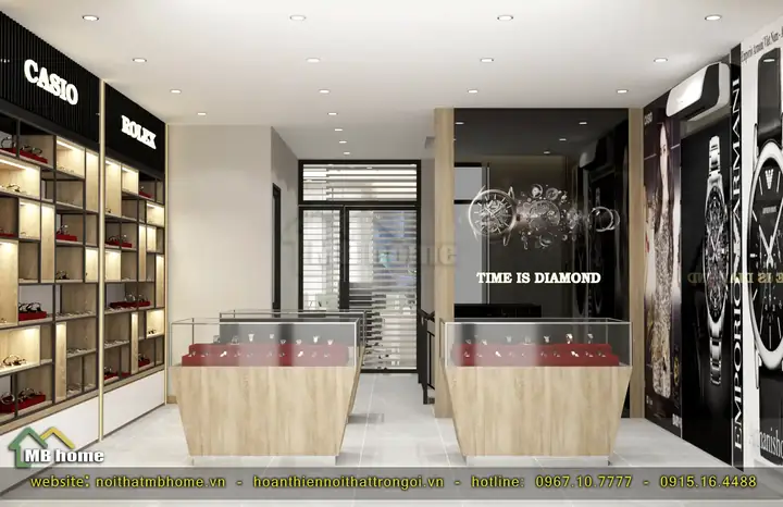 Thiết kế nội thất showroom bán hàng kết hợp văn phòng tại Vinhomes Ocean Park 2