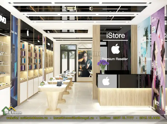 Thiết kế nội thất showroom bán hàng kết hợp văn phòng tại Vinhomes Ocean Park 2