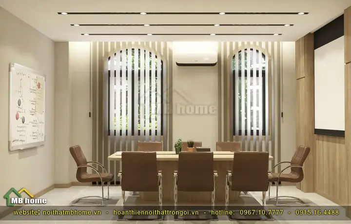 Thiết kế nội thất showroom bán hàng kết hợp văn phòng tại Vinhomes Ocean Park 2