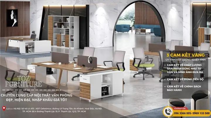 Thiết kế nội thất văn phòng làm việc đẹp