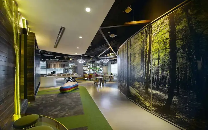 Nội Thất Văn Phòng Google Malaysia Đầy Màu Xanh