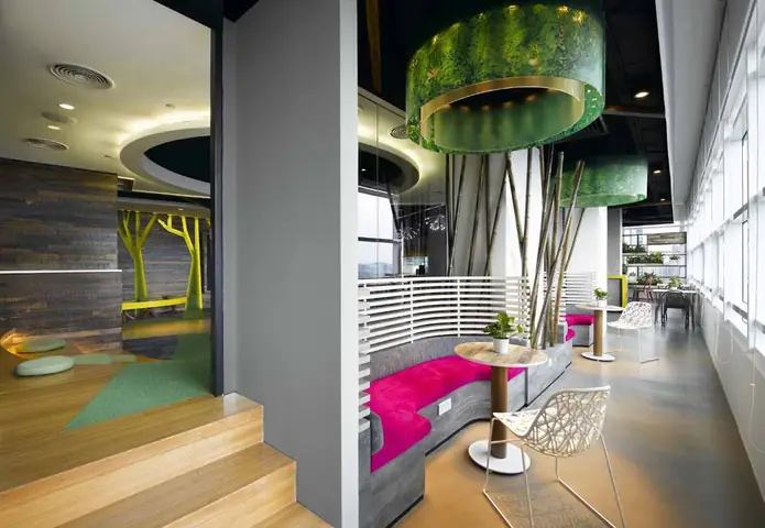 Nội Thất Văn Phòng Google Malaysia Đầy Màu Xanh