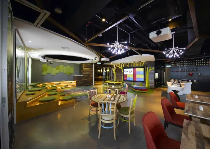 Nội Thất Văn Phòng Google Malaysia Đầy Màu Xanh