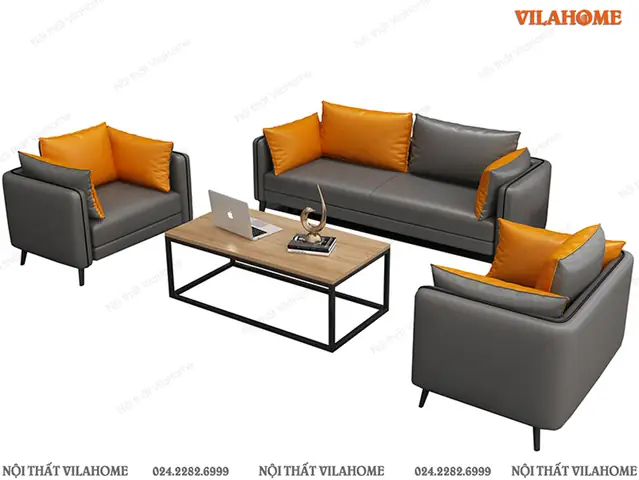 Bá» Sofa VÄn PhÃ²ng Da HÃ n Quá»c Äáº¹p VP006