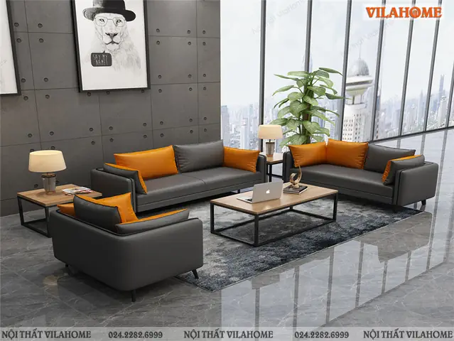 Bá» Sofa VÄn PhÃ²ng Da HÃ n Quá»c Äáº¹p VP006