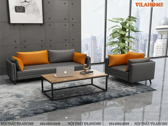 Bá» Sofa VÄn PhÃ²ng Da HÃ n Quá»c Äáº¹p VP006