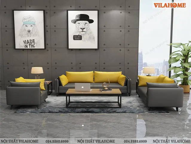 Bá» Sofa VÄn PhÃ²ng Da HÃ n Quá»c Äáº¹p VP006