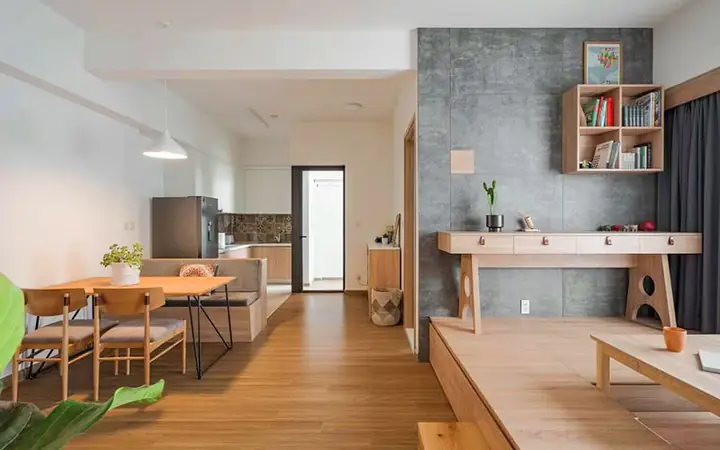 Thi công nội thất gỗ công nghiệp MDF Veneer