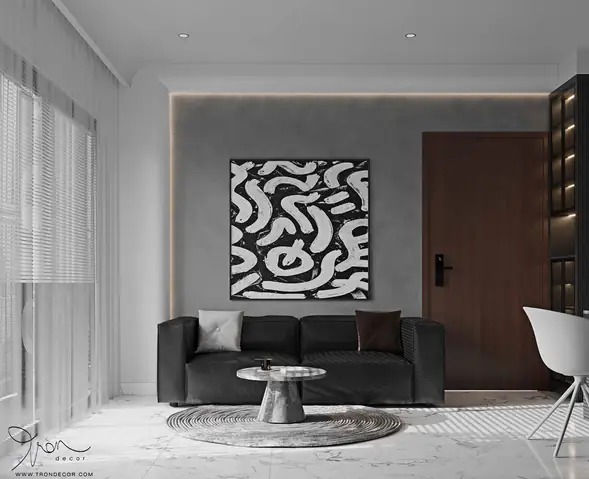 Nội thất tông màu đen trắng trong Căn hộ Charm Plaza Ruby Nội thất tông màu đen trắng trong Căn hộ Charm Plaza Ruby