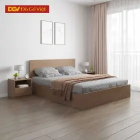 Giường Ngủ Gỗ Công Nghiệp Kiểu Hộp Hiện Đại Tối Giản