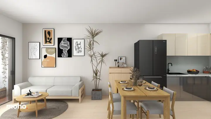 Dự án 1: Mẫu thiết kế nội thất Vinhomes Center Park 2PN nổi bật năm 2024
