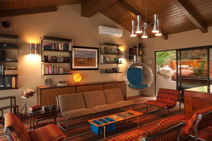 Mẫu Phòng Khách Phong Cách Thiết Kế Retro