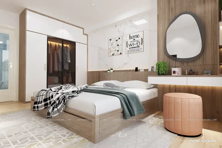 Phương án thiết kế 3D nội thất chung cư VP4 Linh Đàm nhà anh Hải: Phương án thiết kế 3D nội thất chung cư VP4 Linh Đàm nhà anh Hải: